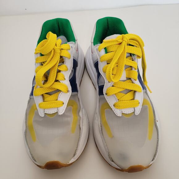 New Balance x Staud 51/40 Sneakers White Leather Colorblock Throwback Men 5.5 - Picture 4 of 11